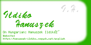 ildiko hanuszek business card